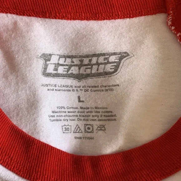Justice League Graphic T-shirt 3/4 Length Sleeve - Picture 3 of 4